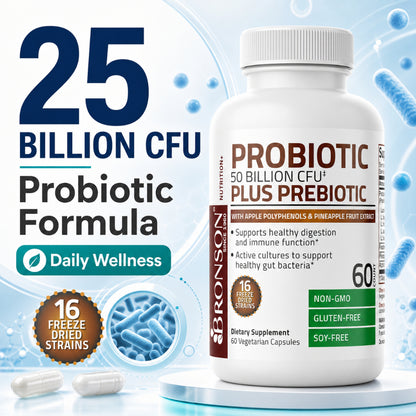 Bronson, Probiotic 50 Billion CFU Prebiotic with