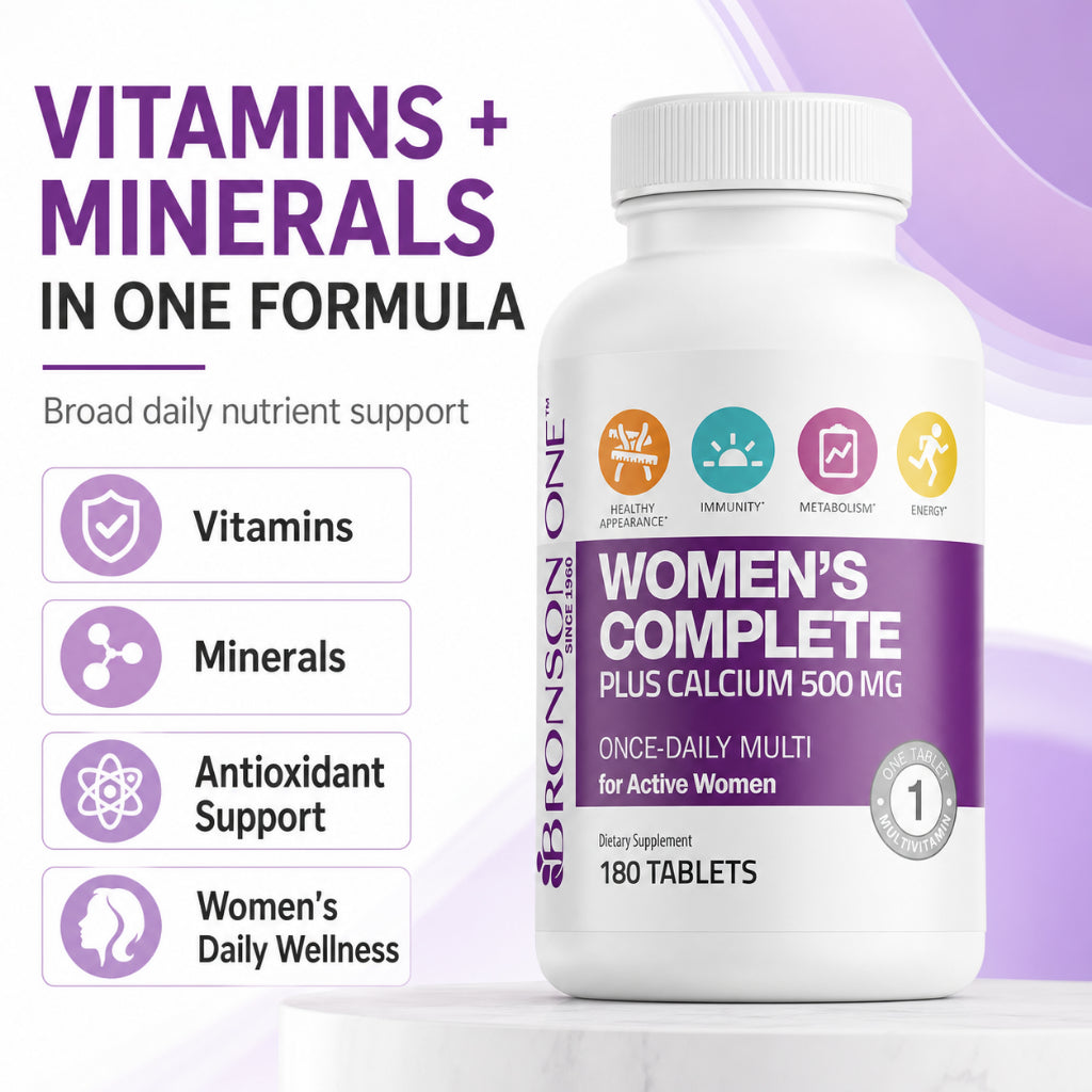 Bronson, ONE Daily Women’s Complete Multivitamin Multimineral, 180Tablets