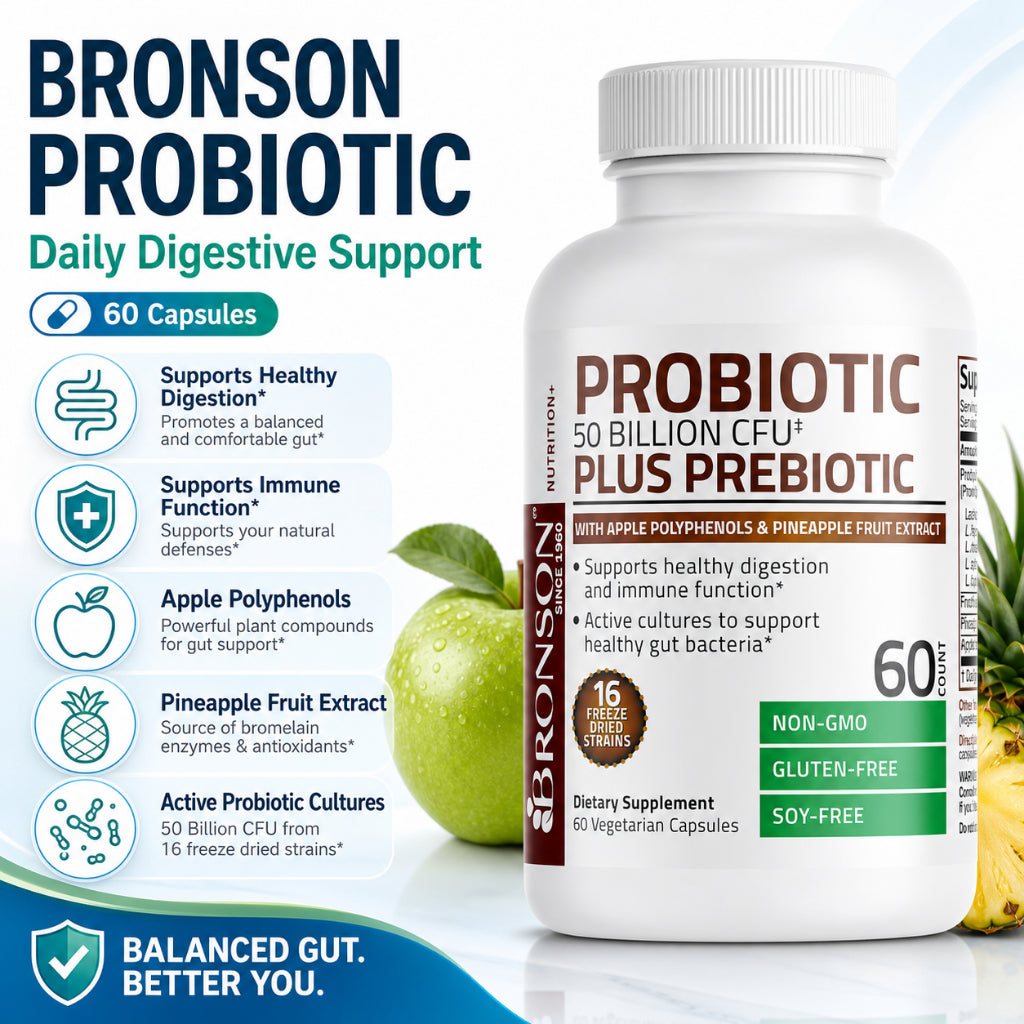 Bronson, Probiotic 50 Billion CFU Prebiotic with