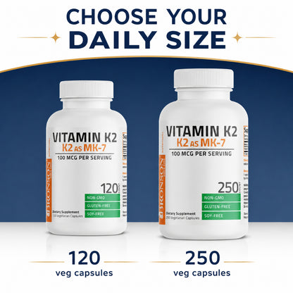 Bronson, Vitamin K2 as MK-7 Menaquinone 100, 120cap