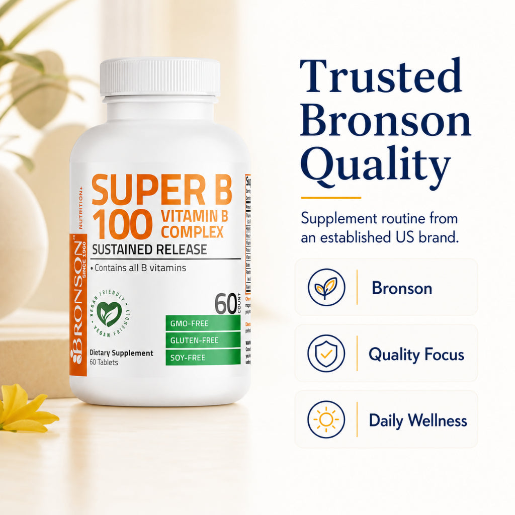 Bronson, Super B 100 Vitamin B Complex, 120Tablets