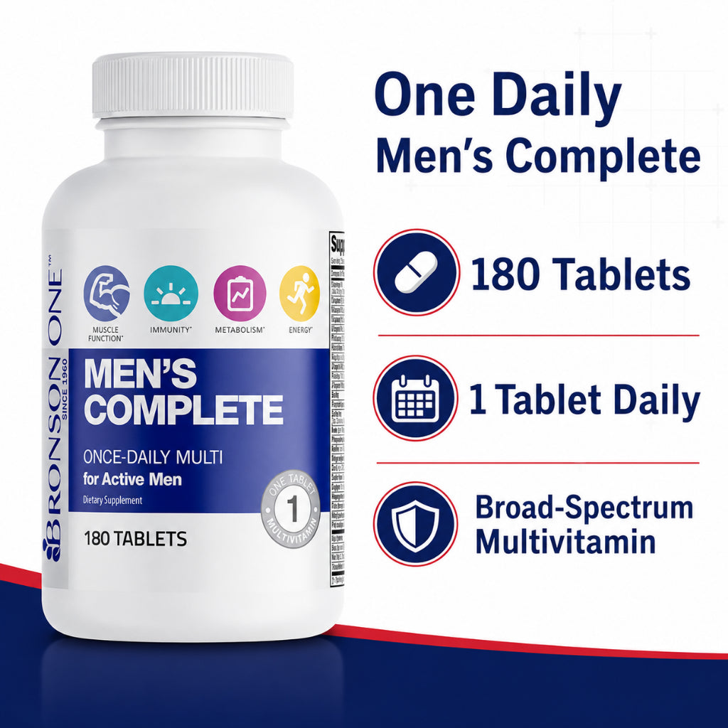 Bronson, ONE Daily Men’s Complete Multivitamin Multimineral, 180Tablets