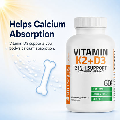 Bronson, Vitamin K2 MK7 with D3 Formula, 180cap