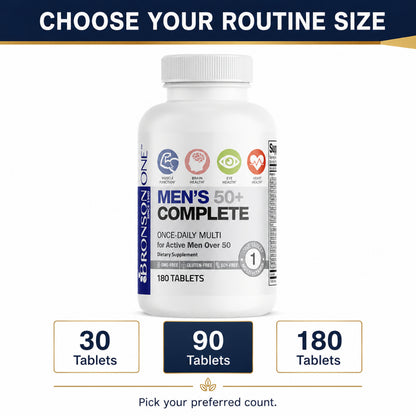Bronson, ONE Daily Mens 50 Complete Multivitamin