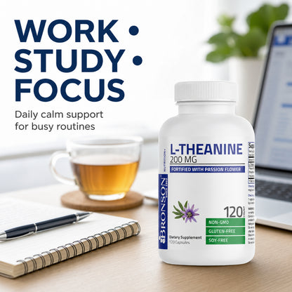 Bronson, L-Theanine with Passion Flower Herb -, 200mg
