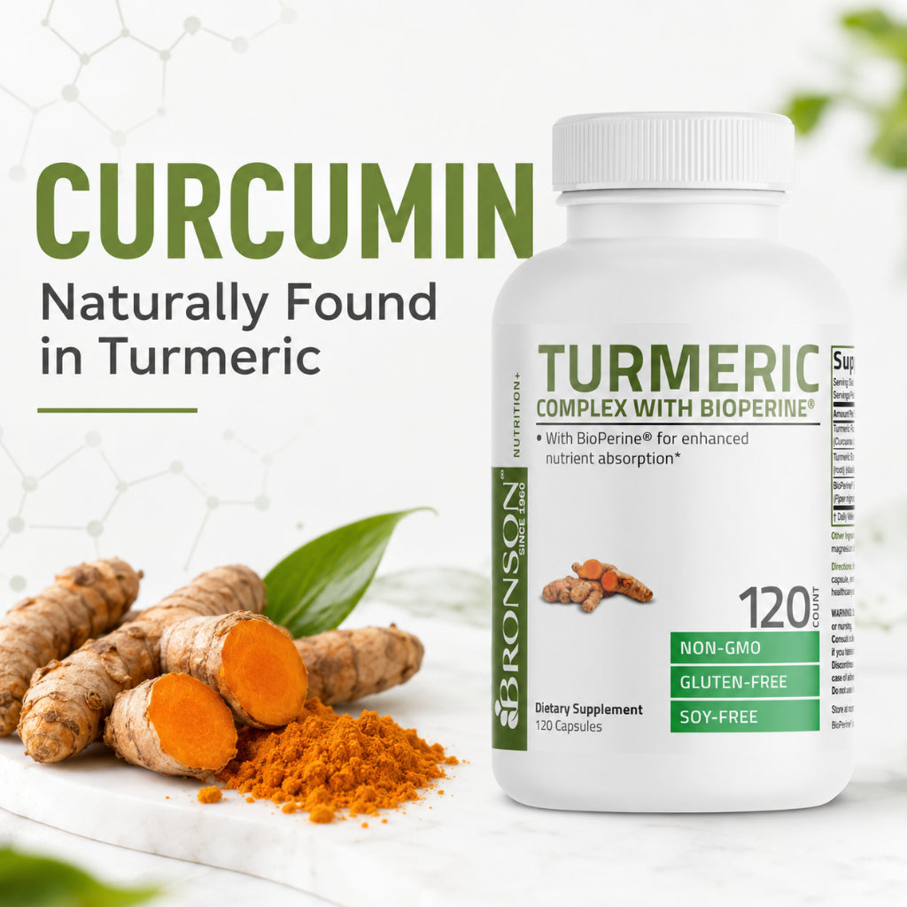 Bronson, Turmeric Curcumin with BioPerine - High, 120cap