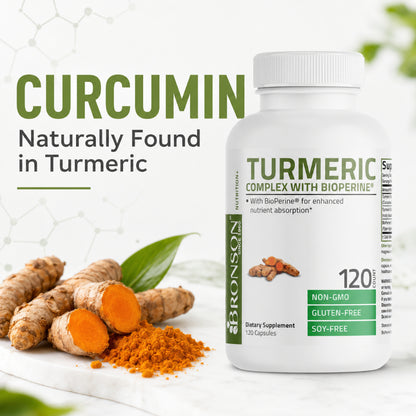 Bronson, Turmeric Curcumin with BioPerine - High, 120cap