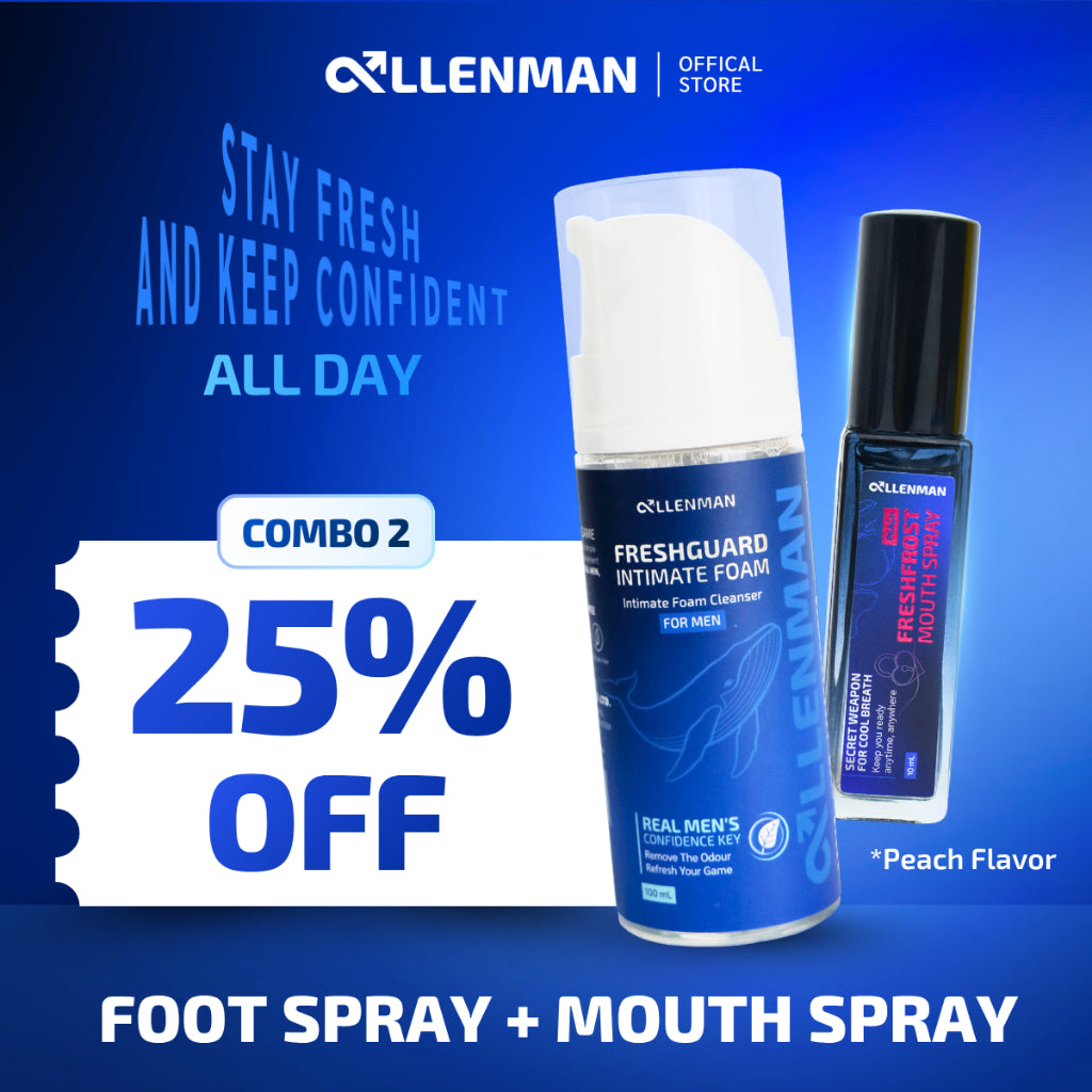 AllenMan, Freshguard Intimate Foam Wash for Men, 100ml