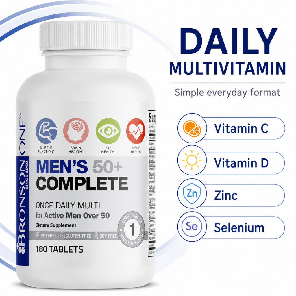Bronson, ONE Daily Mens 50 Complete Multivitamin