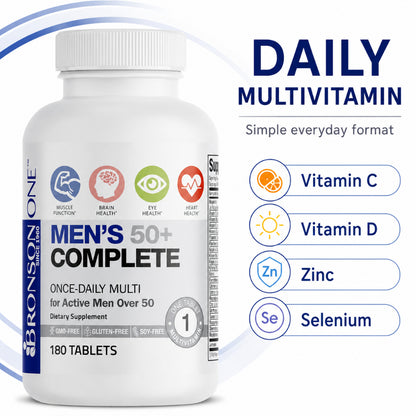 Bronson, ONE Daily Mens 50 Complete Multivitamin