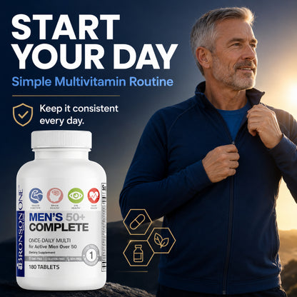 Bronson, ONE Daily Mens 50 Complete Multivitamin