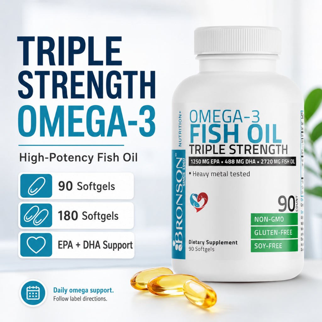 Bronson, Omega 3 Fish Oil Triple Strength, 2720mg