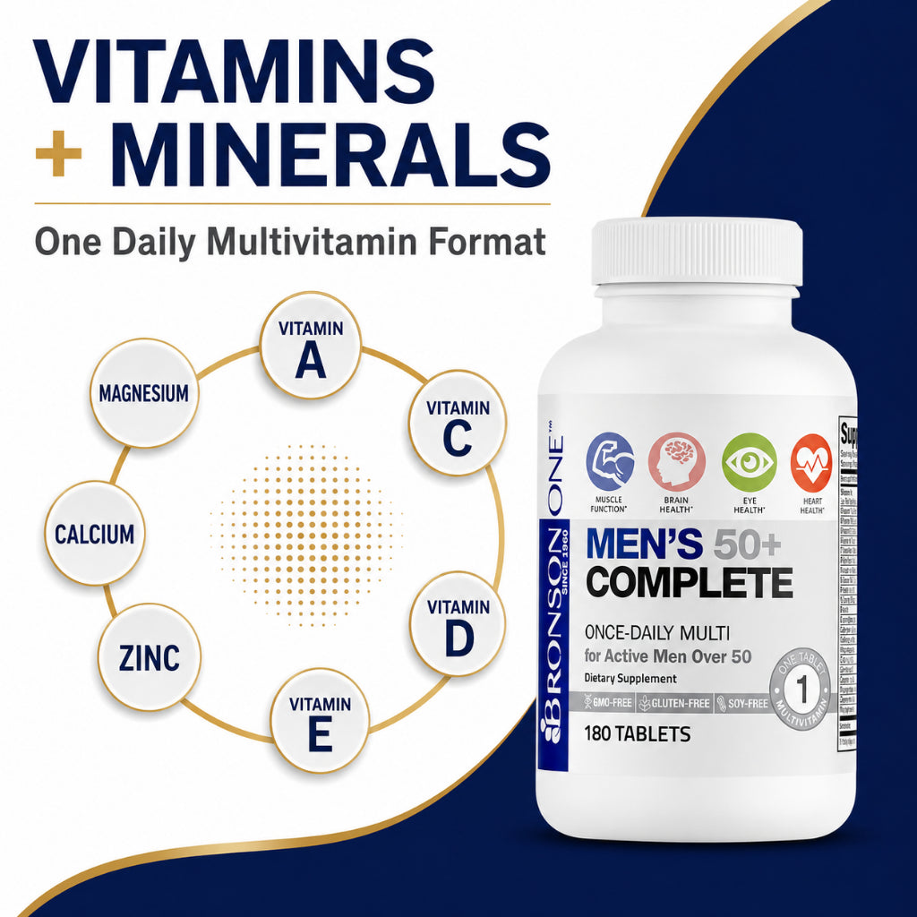 Bronson, ONE Daily Mens 50 Complete Multivitamin