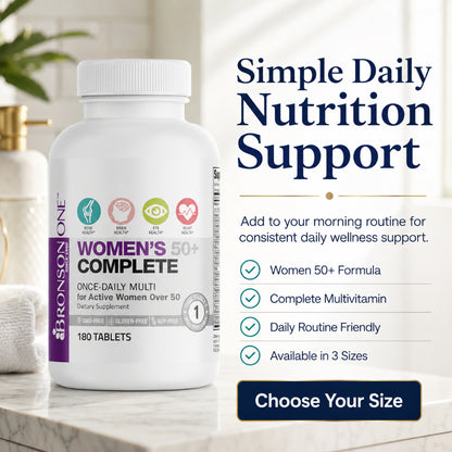 Bronson, ONE Women’s 50 Multivitamin 30/90/180 Tablets, 180Tablets