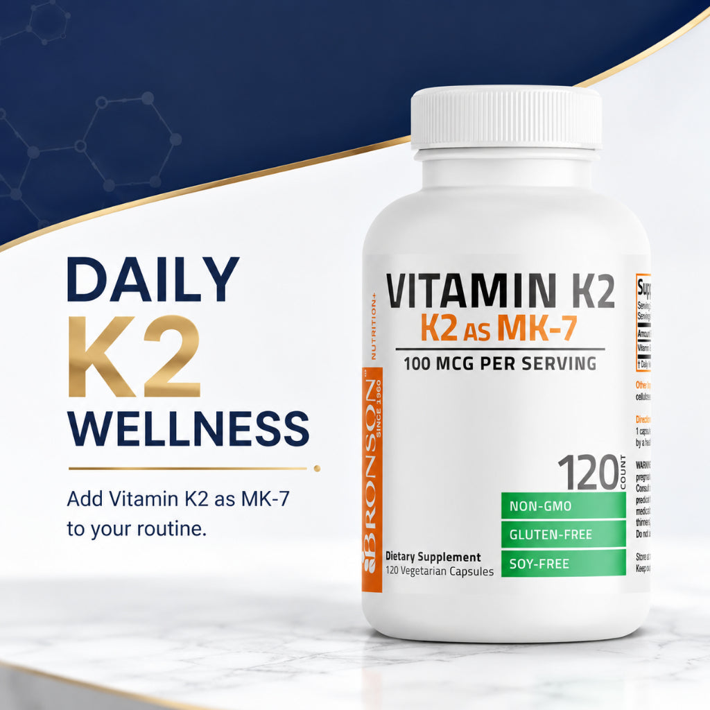 Bronson, Vitamin K2 as MK-7 Menaquinone 100, 120cap