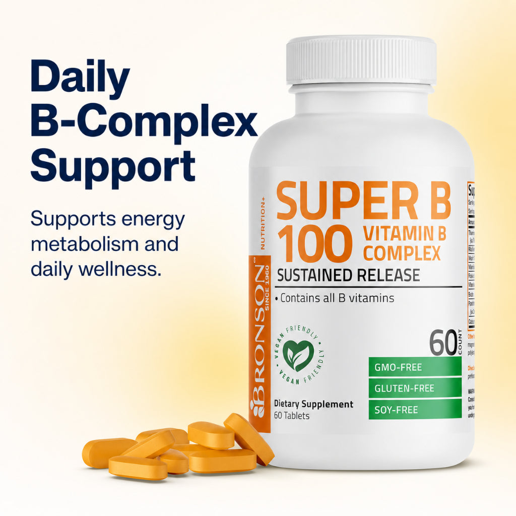 Bronson, Super B 100 Vitamin B Complex, 120Tablets