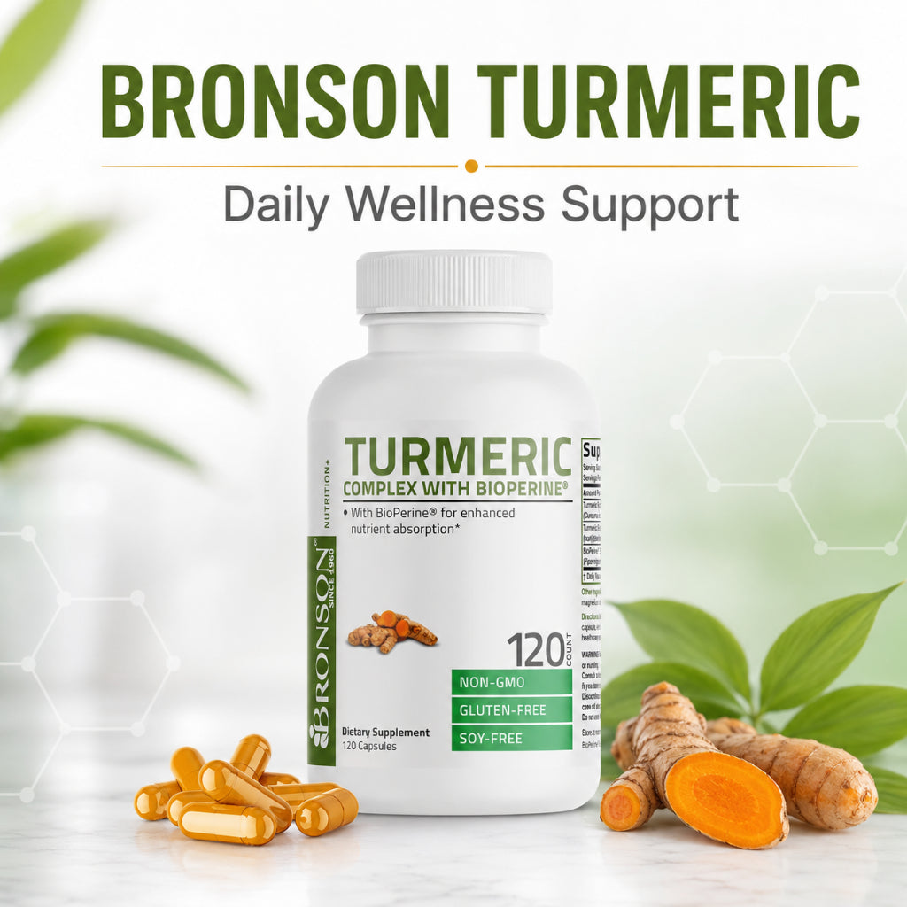 Bronson, Turmeric Curcumin with BioPerine - High, 120cap