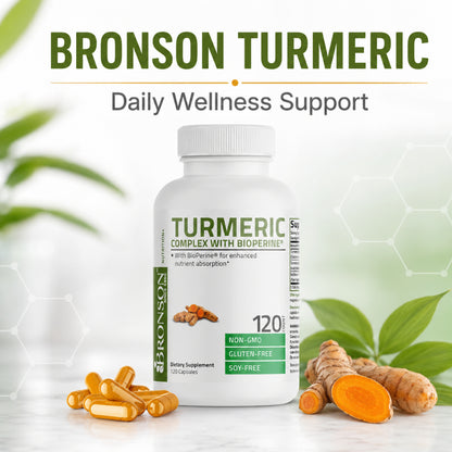 Bronson, Turmeric Curcumin with BioPerine - High, 120cap
