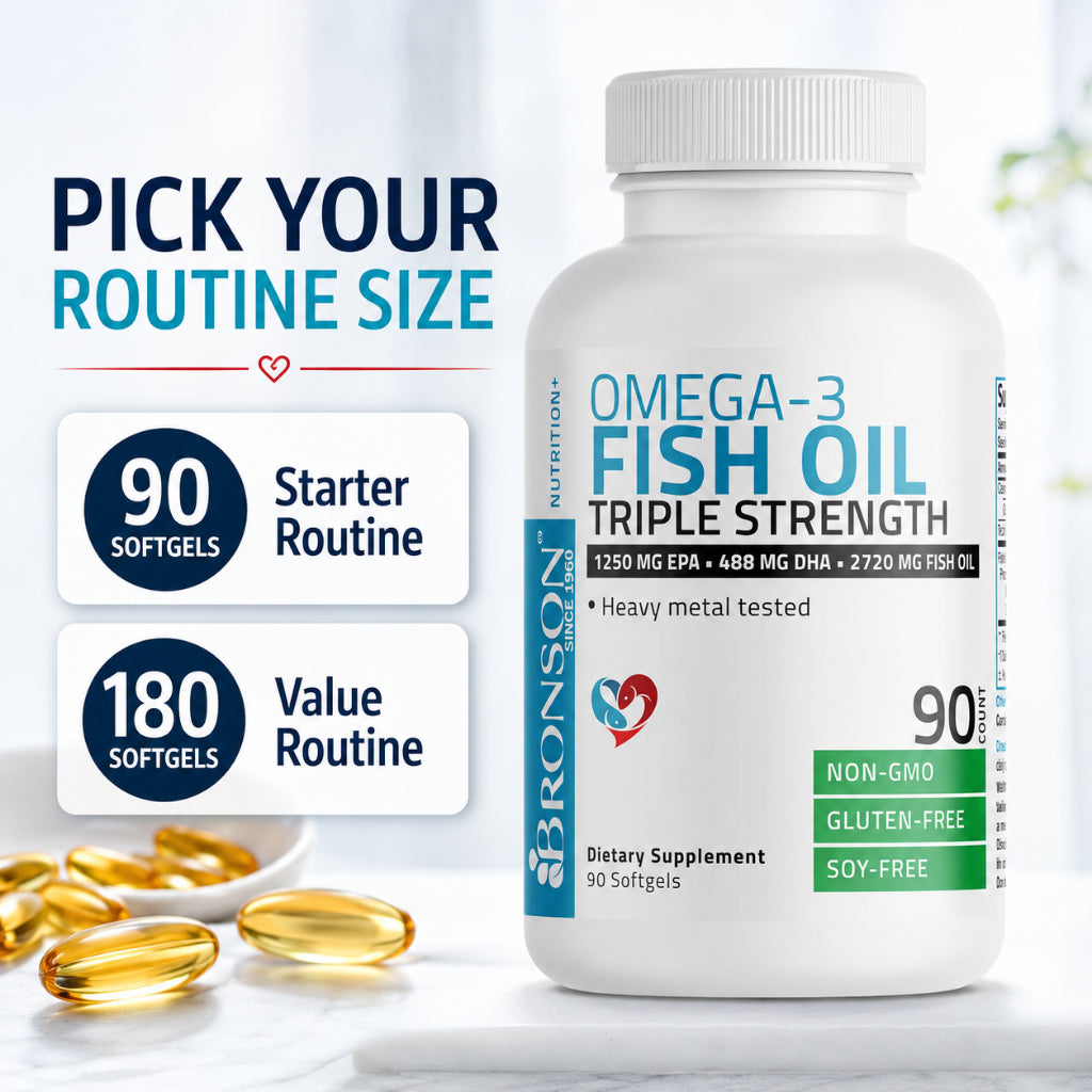 Bronson, Omega 3 Fish Oil Triple Strength, 2720mg