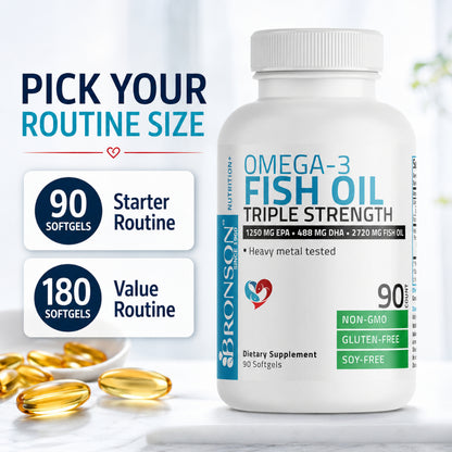 Bronson, Omega 3 Fish Oil Triple Strength, 2720mg