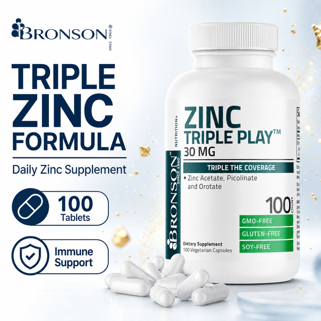 Bronson, Zinc Triple Play 30 mg Triple, 30mg