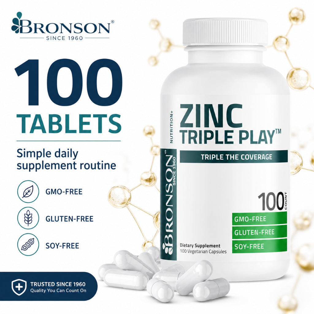 Bronson, Zinc Triple Play 30 mg Triple, 30mg