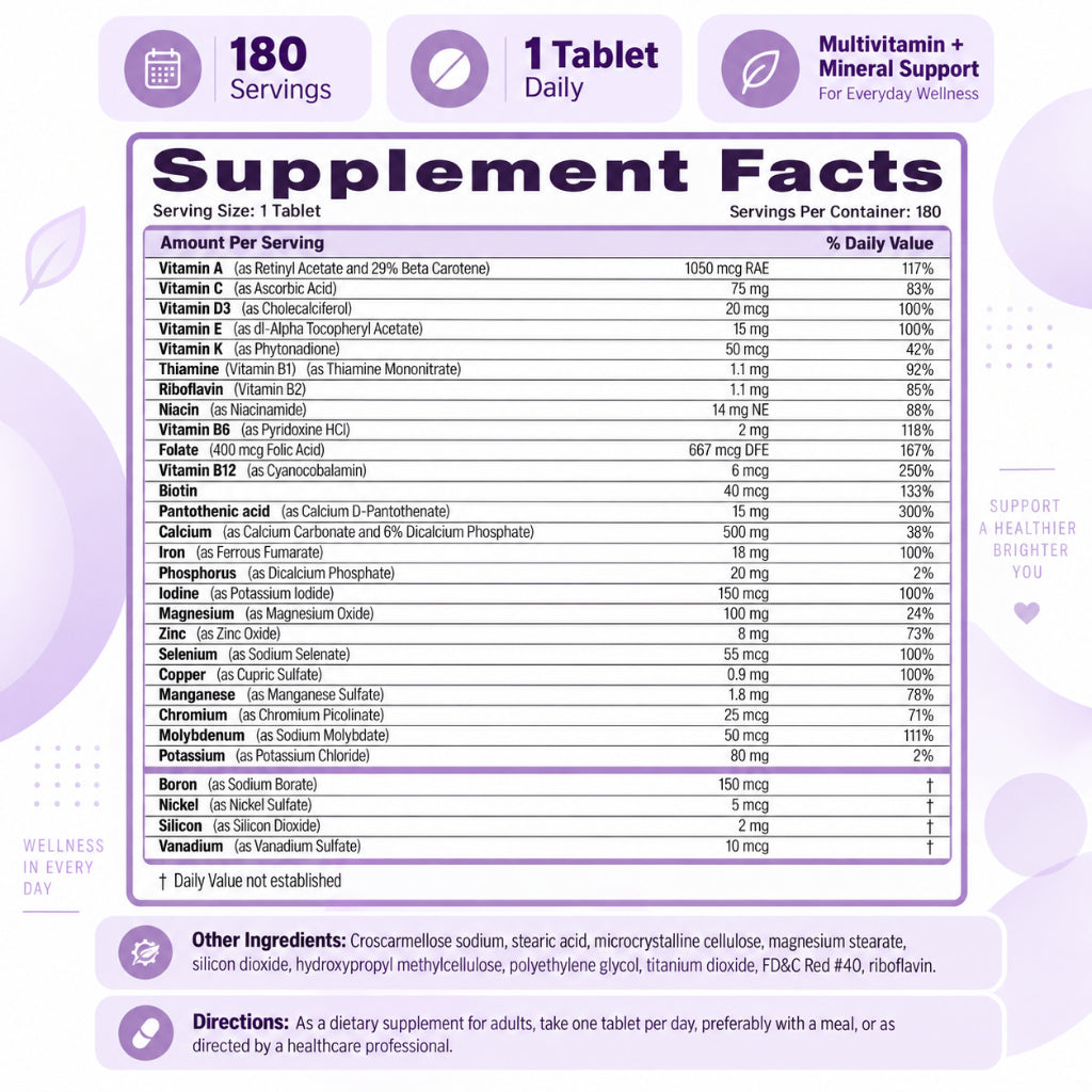 Bronson, ONE Daily Women’s Complete Multivitamin Multimineral, 180Tablets