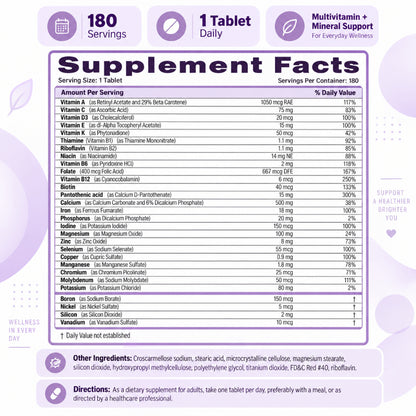Bronson, ONE Daily Women’s Complete Multivitamin Multimineral, 180Tablets