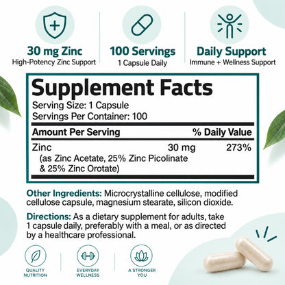 Bronson, Zinc Triple Play 30 mg Triple, 30mg