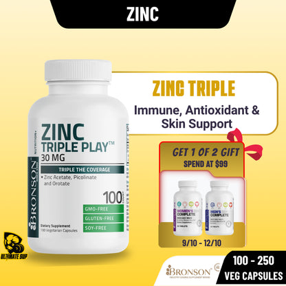 Bronson, Zinc Triple Play 30 mg Triple, 30mg