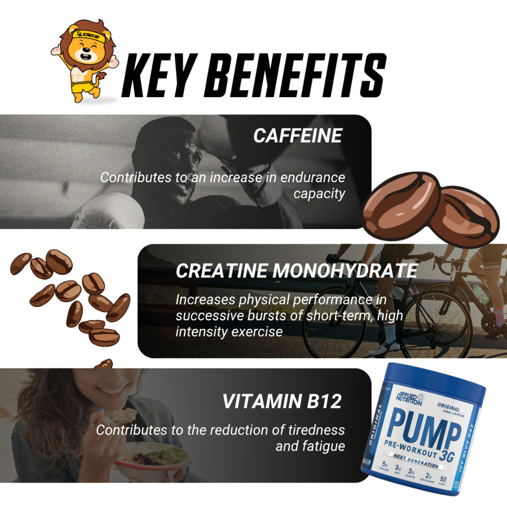 Applied Nutrition, PUMP Pre-Workout Pump Support Energy Focus, 3G