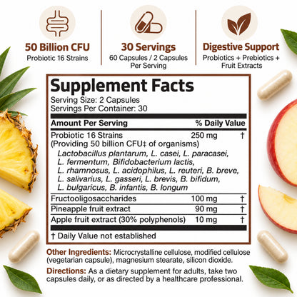 Bronson, Probiotic 50 Billion CFU Prebiotic with