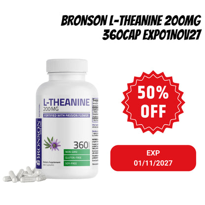 Bronson, L-Theanine with Passion Flower Herb -, 200mg