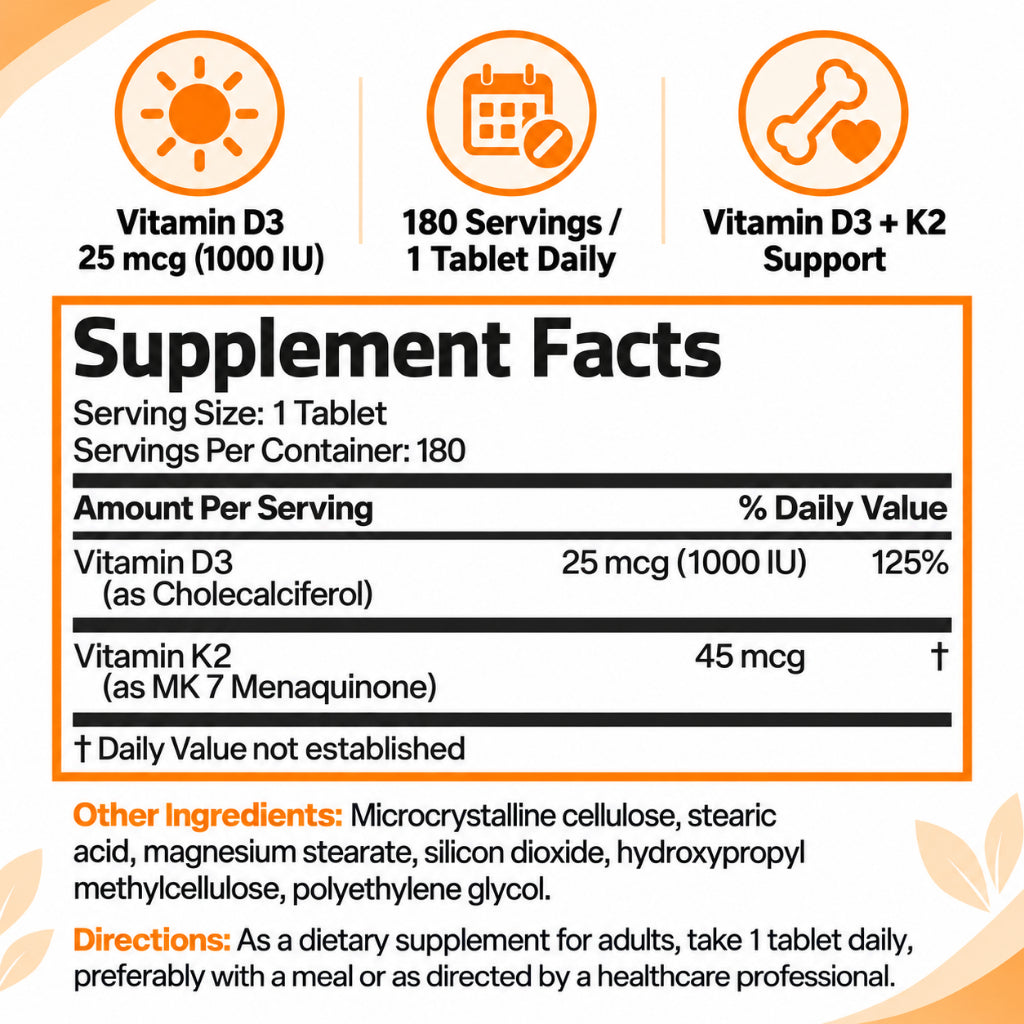Bronson, Vitamin K2 MK7 Minis with D3, 180tablets