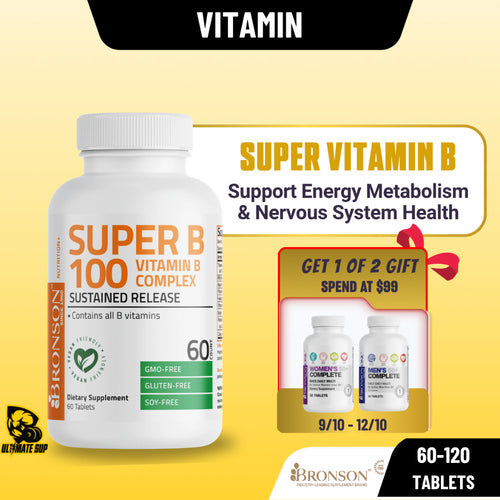Bronson, Super B 100 Vitamin B Complex, 120Tablets