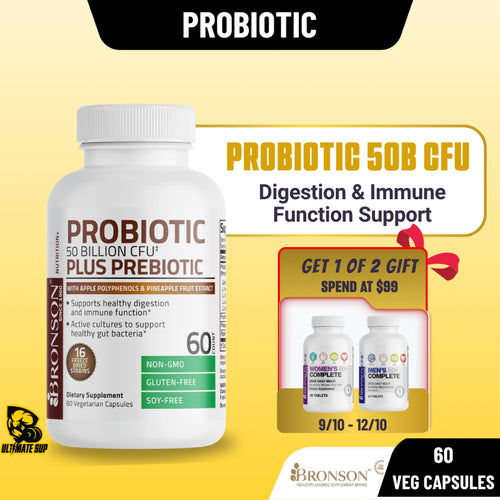 Bronson, Probiotic 50 Billion CFU Prebiotic with