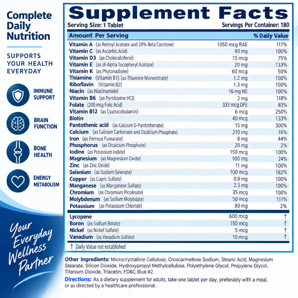Bronson, ONE Daily Men’s Complete Multivitamin Multimineral, 180Tablets