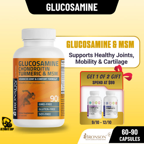 Bronson, Glucosamine Chondroitin Turmeric MSM Capsules Joint, 90cap