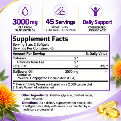 Bronson, CLA 3000 Conjugated Linoleic Acid Non-Stim
