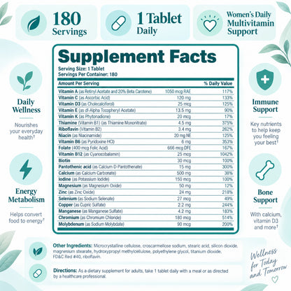 Bronson, ONE Women’s 50 Multivitamin 30/90/180 Tablets, 180Tablets