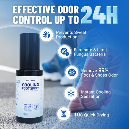 AllenMan, Cooling Foot Spray Foot Deodorant Shoe, 45ml