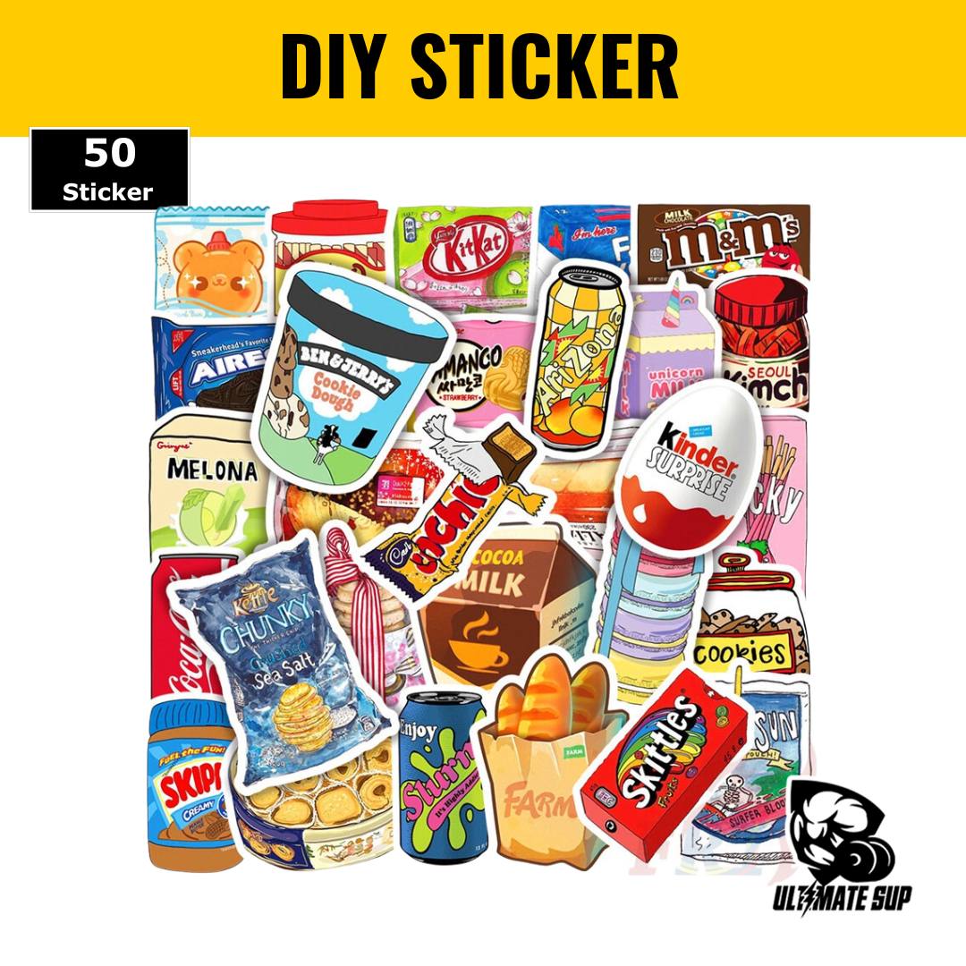 Ultimate Sup, DIY Sticker, Waterproof, Various Style, 50pcs - Ultimate Sup Singapore