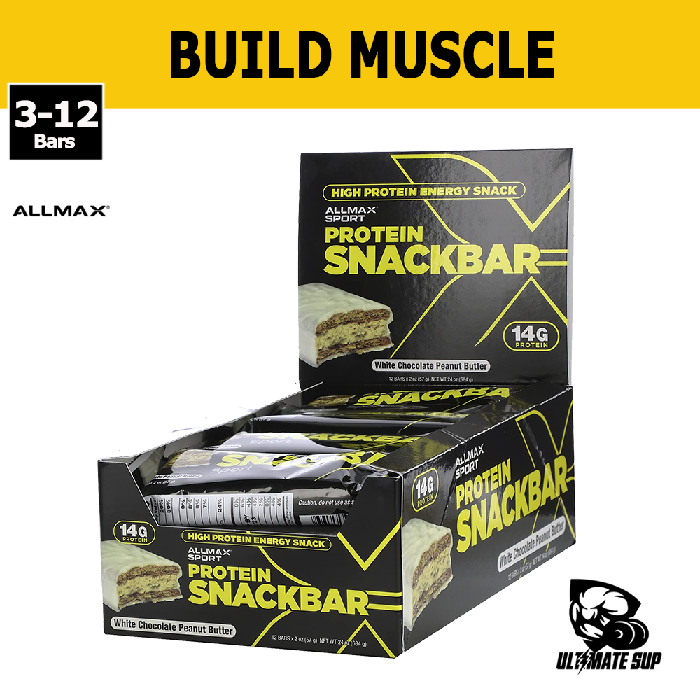 Allmax Nutrition, High Protein Energy Snack, Protein Bar, 3-12 Bars, 2 oz (57 g) Each