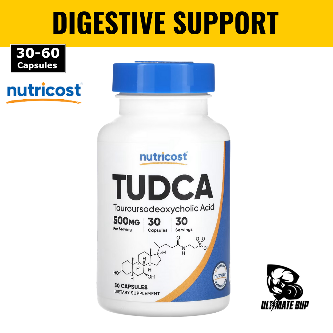 Nutricost, TUDCA, Liver Protection, Reduce Toxin Buildup, 500 mg/250mg, 30 - 60 Capsules - Ultimate Sup Singapore