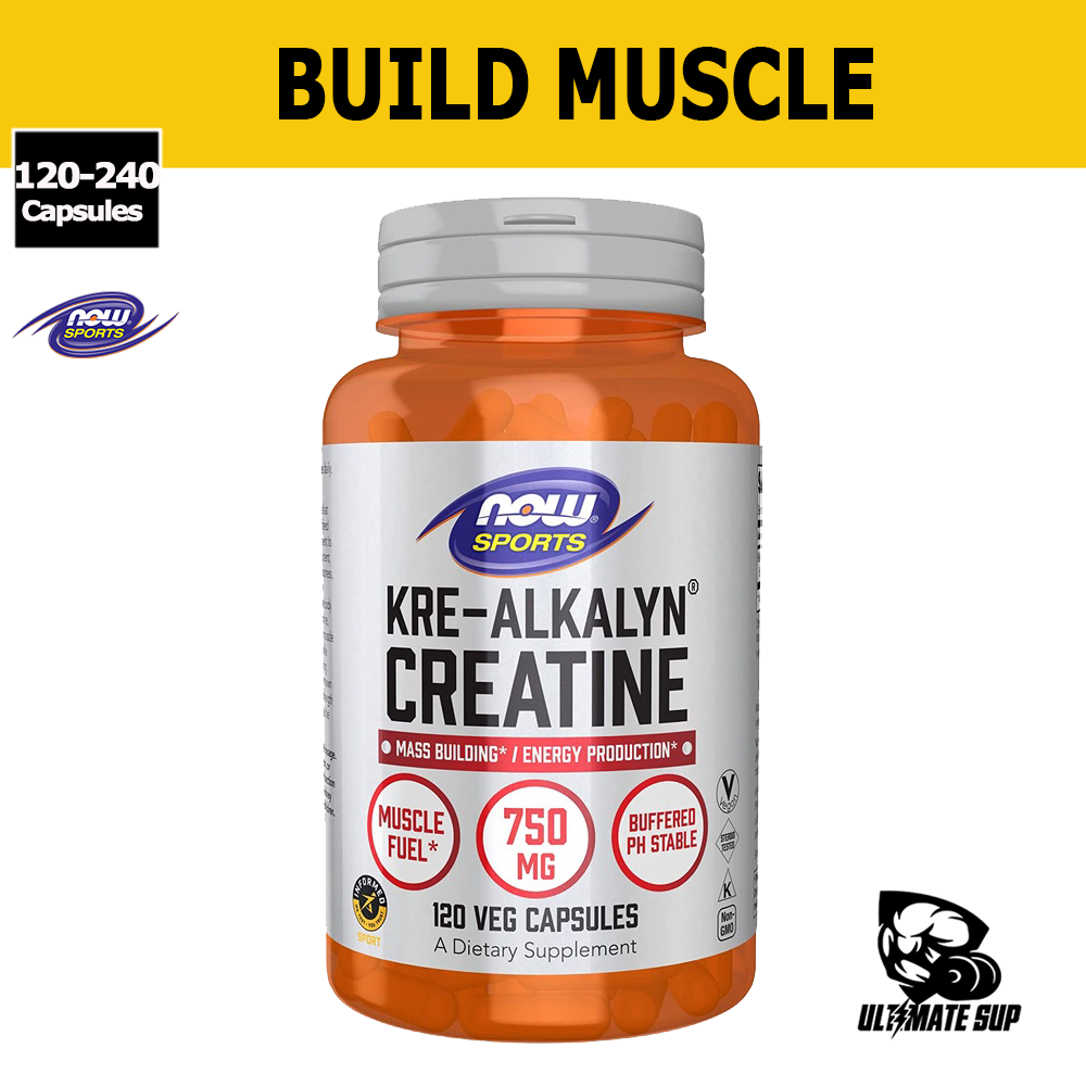 NOW Foods, Sports, Kre-Alkalyn Creatine, 120-240 Capsules - Ultimate Sup Singapore