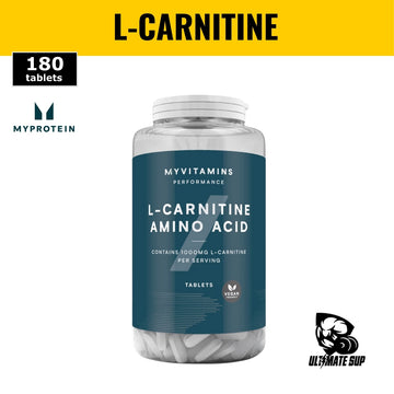 Myprotein L-Carnitine Tablets, 1000mg of Carnitine, Support Fat Burning, Muscle Recovery, 180 tablets, 90 sers - Ultimate Sup Singapore