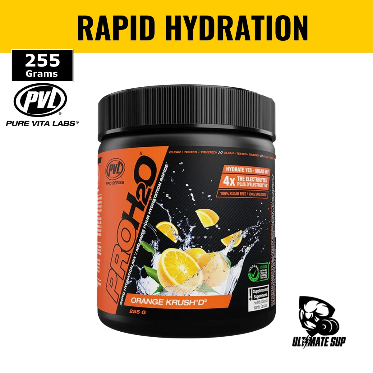 PVL PROH2O Rapid Hydration Mix, Various Flavors, 255g, 30 servings - Ultimate Sup Singapore