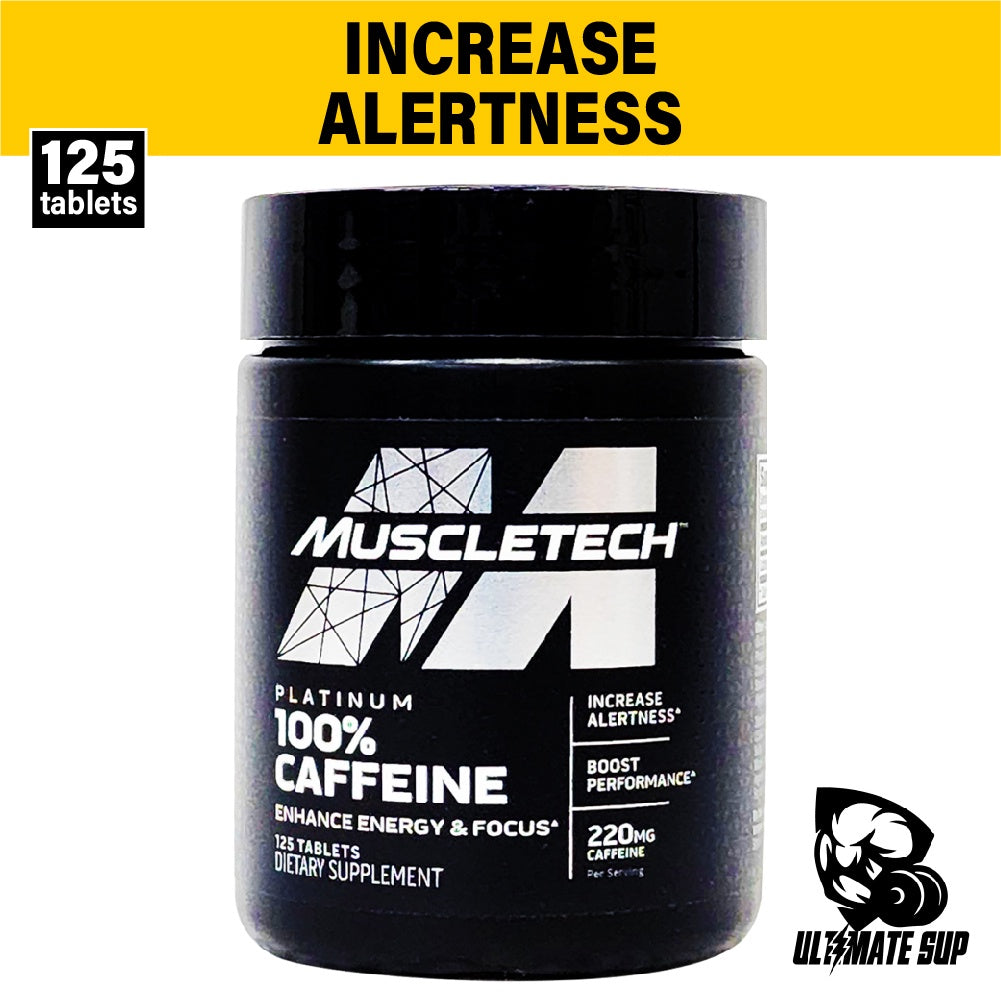 Muscletech, Essential Series, Platinum 100% Caffeine, 220 mg, 125 Tablets - Ultimate Sup Singapore