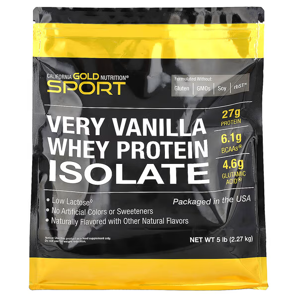 California Gold Nutrition, Whey Protein Isolate, Various Flavors, 1-5lbs - Ultimate Sup Singapore