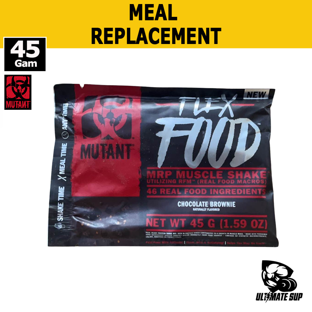 Mutant Flex Food, Choco Brownie, Meal Replacement, High Protein, Probiotics, 45g - Ultimate Sup Singapore